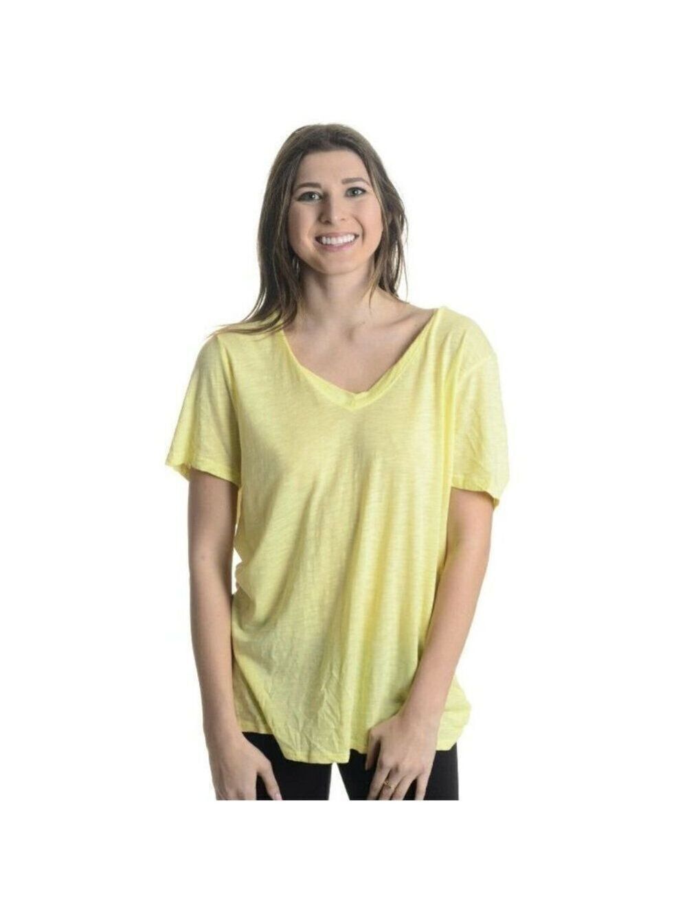 Nation LTD By Jersey Knit V-Neck Tee Shirt Size L
